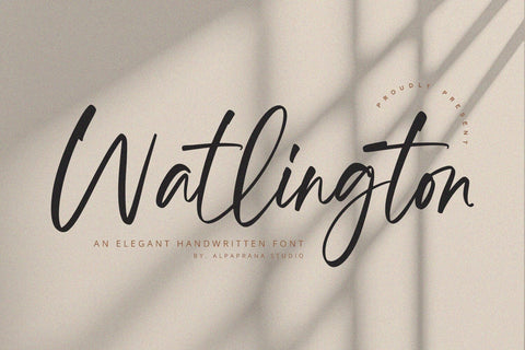 Watlington - Handwritten Font Font Alpaprana Studio 