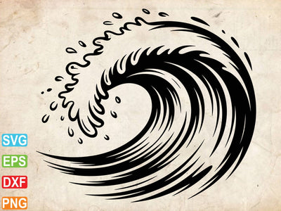 WAVE SVG, Wave Svg Cut Files For Cricut, Wave Clipart SVG Creativeart88 