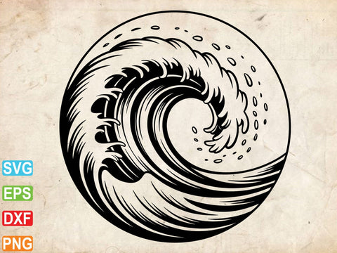 WAVE SVG, Wave Svg Cut Files For Cricut, Wave Clipart SVG Creativeart88 