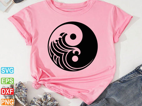 Wave Yin Yang Svg, Yin Yang Clipart, Water Symbol SVG Creativeart88 