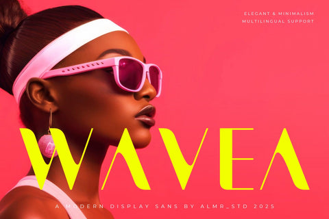 Wavea - Modern Display Sans Font studioalmeera 