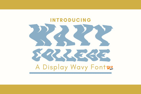 Wavy College Font Dm Letter Studio 