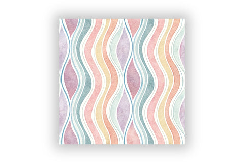 Wavy Hand Drawn Stripe Digital Paper, Seamless Pastel Rainbow Pattern Bundle, Printable Scrapbook Paper, Soft Candy Color Design Collection Digital Pattern FloridPrintables 