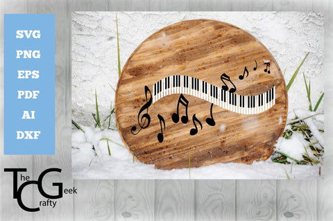 Wavy Piano and Music Notes SVG SVG The Crafty Geek 