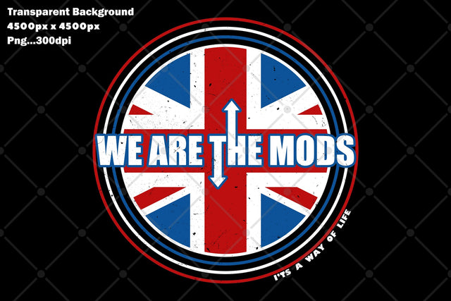 We Are the Mods - Union Jack Png Sublimation Karma Genie Graphics 