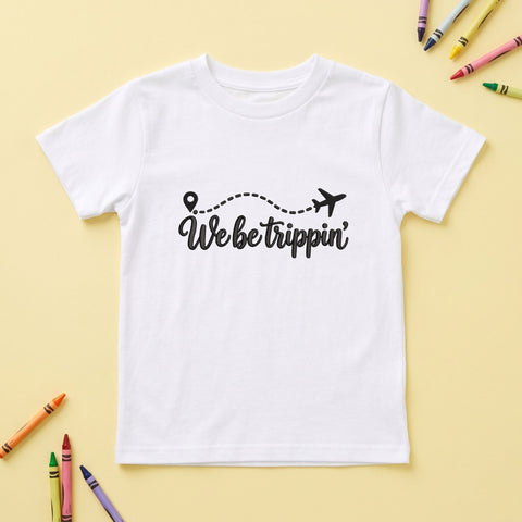We Be Trippin Embroidery Design – Funny Travel Quote Airplane Flight Path Vacation Machine Embroidery File Embroidery/Applique DESIGNS PatternFeed8 
