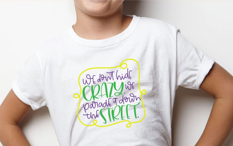 We Don't Hide Crazy SVG - We Parade It Down the Street Funny Family Cut File PNG DXF EPS SVG Silhouette School Blog Design Shop 