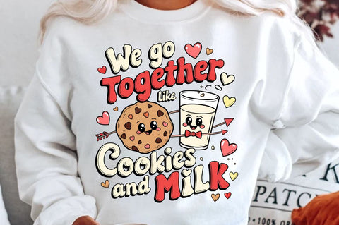 We go together like cookies and milk Sublimation T-Shirt Design Sublimation Regulrcrative 