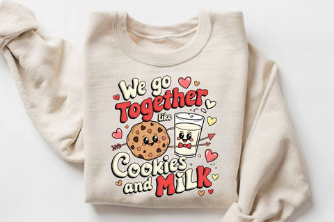 We go together like cookies and milk Sublimation T-Shirt Design Sublimation Regulrcrative 