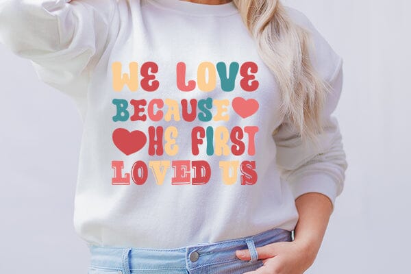 we love because he first loved us SVG Angelina750 