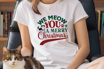 We meow you a merry christmas SVG Angelina750 