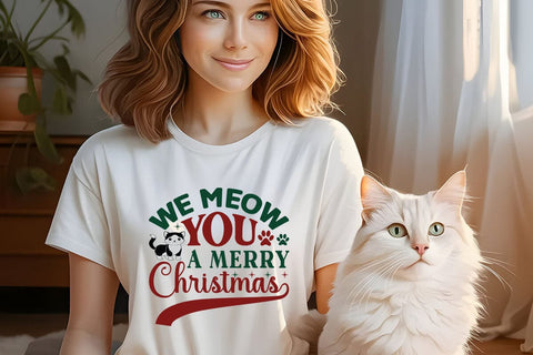 We meow you a merry christmas SVG Angelina750 
