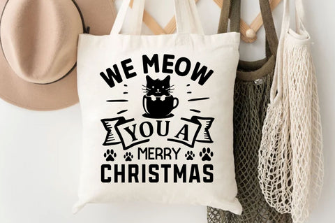 we meow you a merry christmas SVG Design SVG Regulrcrative 