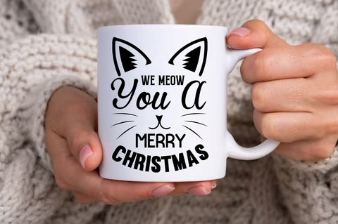 we meow you a merry christmas SVG Design SVG Regulrcrative 