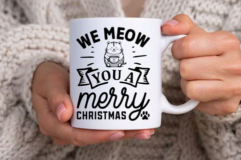 we meow you a merry christmas SVG Design SVG Regulrcrative 