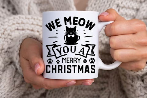 we meow you a merry christmas SVG Design SVG Regulrcrative 