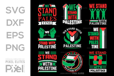 We Stand With Palestine SVG Free Palestine Tshirt Bundle Palestine Quote Design, PET 00370 SVG ETC Craft 