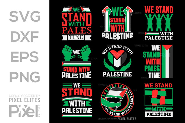 We Stand With Palestine SVG Free Palestine Tshirt Bundle Palestine Quote Design, PET 00370 SVG ETC Craft 