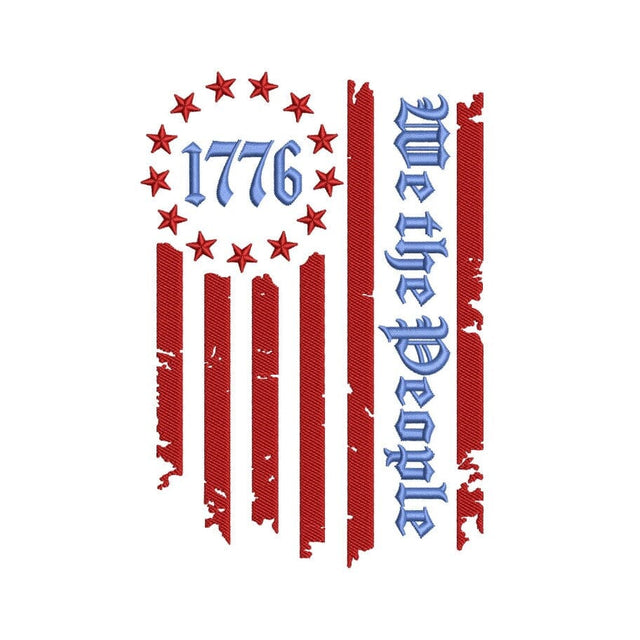 We the People Embroidery Design, 4th of July Embroidery File, Independence Day Embroidery, 4 sizes, Instant download Embroidery/Applique DESIGNS Nino Nadaraia 
