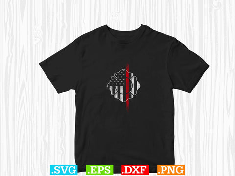 We The People Holsters - Thin Red Line Flag - Men's Short Sleeve T-Shirt SVG Creativeart88 