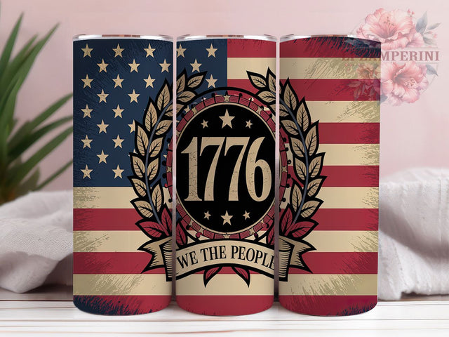 We The People Tumbler Wrap, Patriotic 1776 Sublimation Design, 20oz Skinny Tumbler Wrap, American Flag Art, Independence Day Gift Idea, Fourth of July Tumbler Wrap Sublimation Li Zamperini 