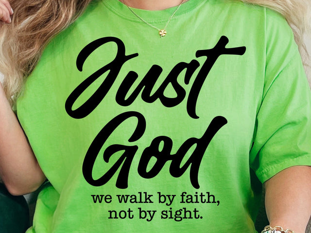 We Walk by Faith Not By Sight Svg, Just God Svg, 2 Corinthians 5:7, Religious Svg, Faith Svg, Jesus Svg, Bible Quotes Shirt Svg SVG DesignDestine 