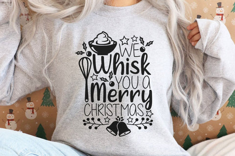 We Whisk You A Merry Christmas| Christmas Baking SVG Cutting Files. SVG CosmosFineArt 