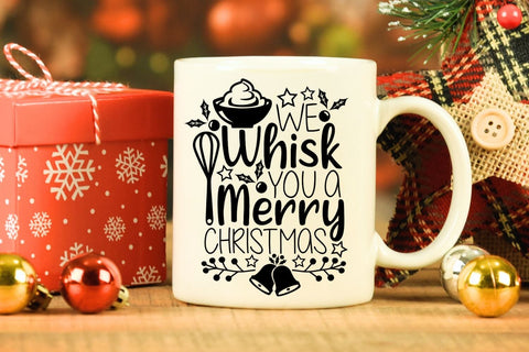 We Whisk You A Merry Christmas| Christmas Baking SVG Cutting Files. SVG CosmosFineArt 