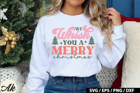 We whisk you a merry christmas Retro SVG SVG akazaddesign 