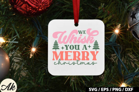 We whisk you a merry christmas Retro SVG SVG akazaddesign 