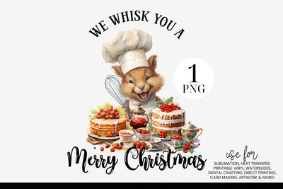 We Whisk You A Merry Christmas Sublimation Design Sublimation BijouBay 