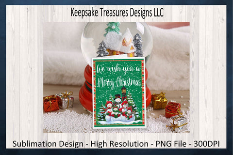 We Wish You A Merry Christmas Garden Flag Template, PNG Sublimation Design, Christmas Card PNG Design, Winter Snow Time, Digital Download Sublimation Keepsake Treasures Designs LLC. 