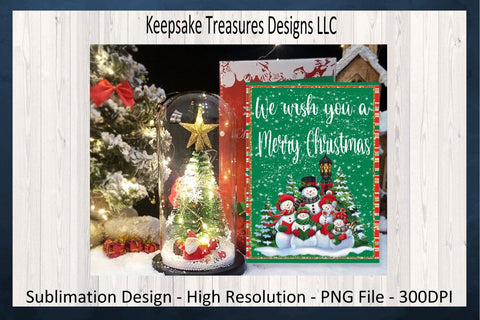 We Wish You A Merry Christmas Garden Flag Template, PNG Sublimation Design, Christmas Card PNG Design, Winter Snow Time, Digital Download Sublimation Keepsake Treasures Designs LLC. 