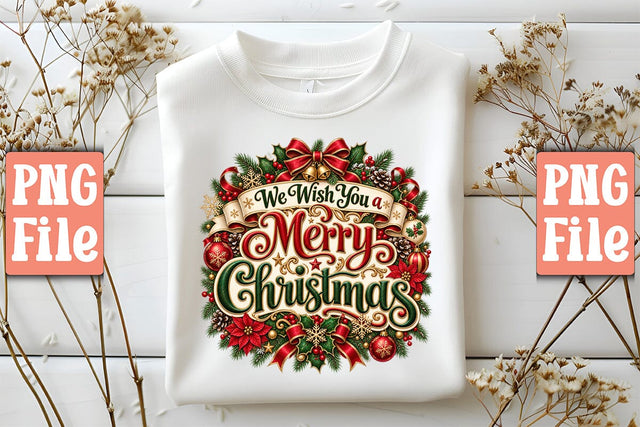 We Wish You a Merry Christmas PNG Sublimation Craftlabsvg24 