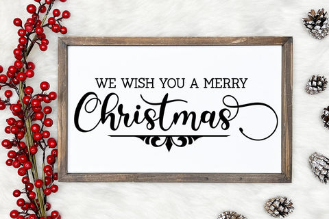 We Wish You A Merry Christmas SVG I Christmas Sign SVG SVG Happy Printables Club 