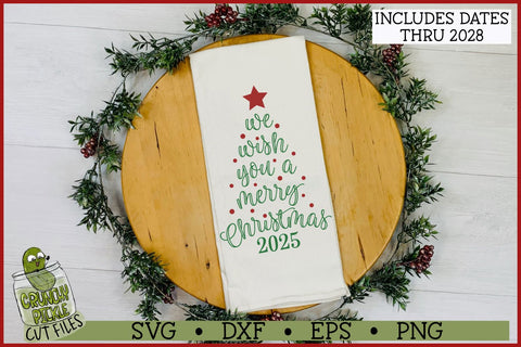 We Wish You a Merry Christmas Tree SVG File SVG Crunchy Pickle 