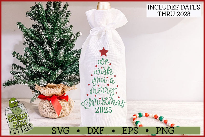 We Wish You a Merry Christmas Tree SVG File SVG Crunchy Pickle 