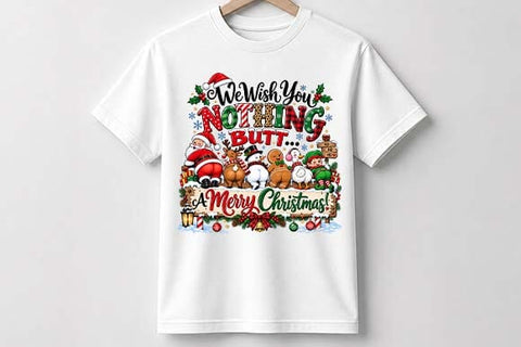 We Wish You Nothing Butt Christmas PNG SVG BillahCrafts 