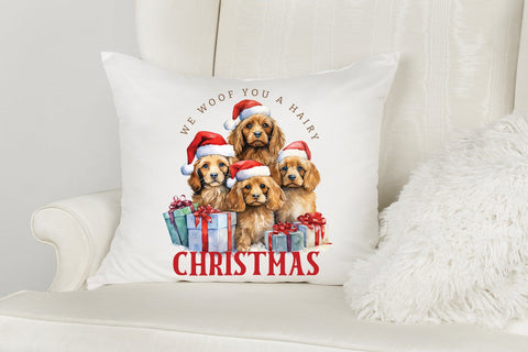 We Woof You a Hairy Christmas, Funny Dog Saying PNG Sublimation CraftLabSVG 