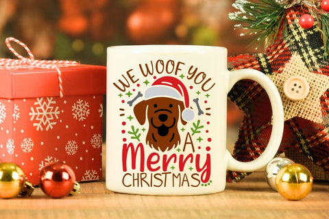We Woof You A Merry Christmas| Funny Dog Christmas SVG Cutting Files. SVG CosmosFineArt 