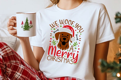 We Woof You A Merry Christmas| Funny Dog Christmas SVG Cutting Files. SVG CosmosFineArt 