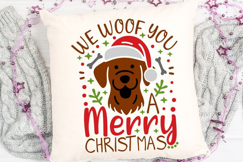 We Woof You A Merry Christmas| Funny Dog Christmas SVG Cutting Files. SVG CosmosFineArt 