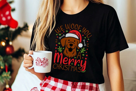 We Woof You A Merry Christmas| Funny Dog Christmas SVG Cutting Files. SVG CosmosFineArt 
