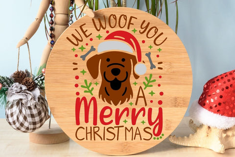 We Woof You A Merry Christmas| Funny Dog Christmas SVG Cutting Files. SVG CosmosFineArt 