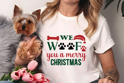 We woof you a merry christmas SVG Angelina750 