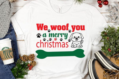We woof you a merry christmas SVG Angelina750 