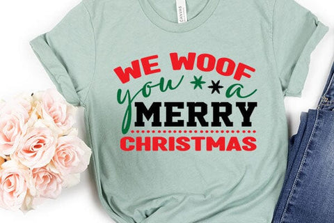 We woof you a merry christmas SVG Angelina750 