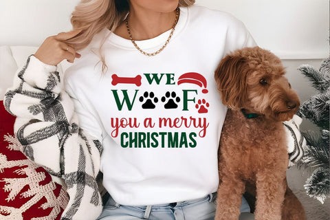 We woof you a merry christmas SVG Angelina750 