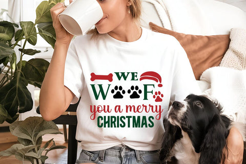 We woof you a merry christmas SVG Angelina750 