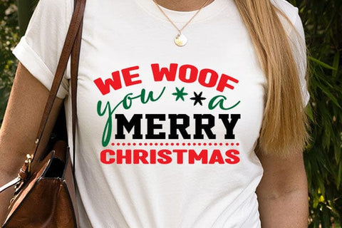We woof you a merry christmas SVG Angelina750 